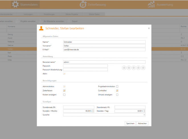 Mitarbeiterverwaltung Mitarbeiterverwaltung