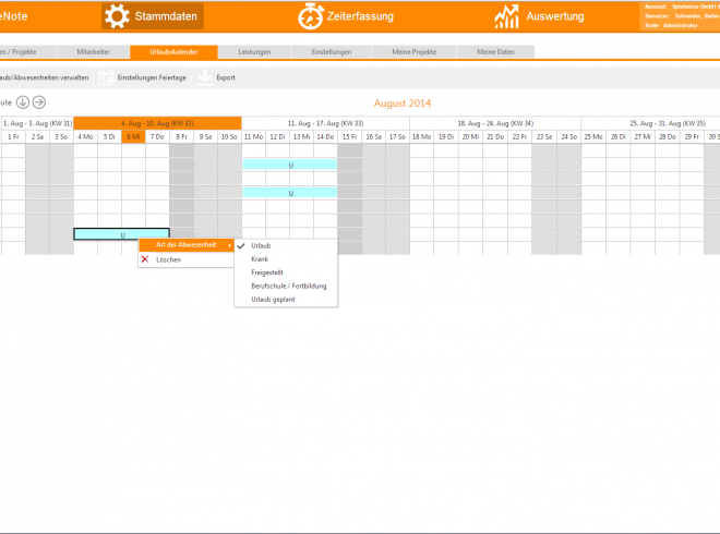Urlaubsverwaltung Urlaubsverwaltung